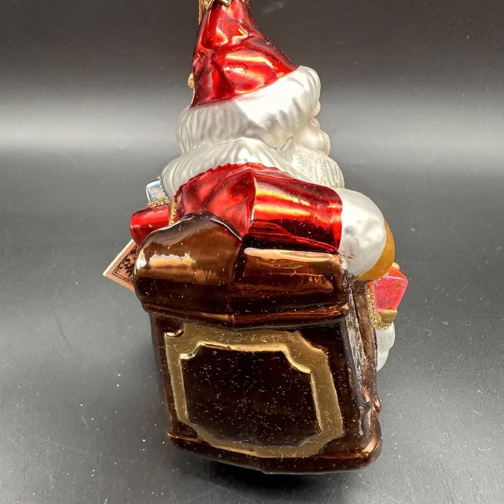 Kurt Adler Polonaise Santa On‎ Goose Sled GP479 Christmas Ornament 5.5